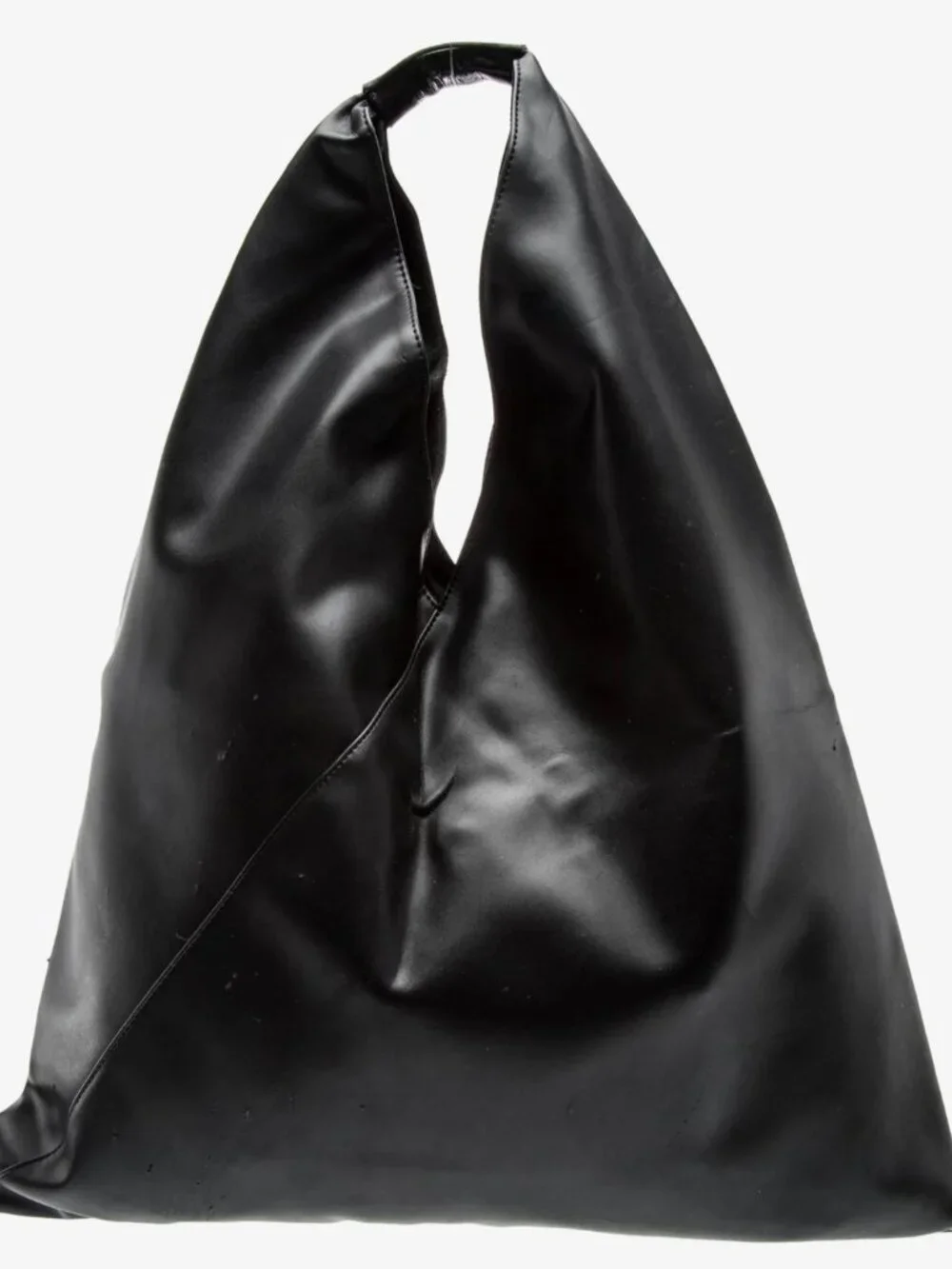 MM6 Margiela Large Leather Triangle Tote